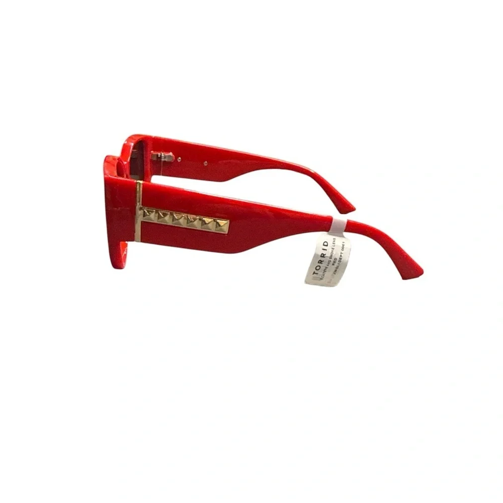 Torrid Red S Cateye ANG Smoke Sunglasses with Gold Accents